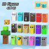 A set of 20 figures made of magnetic building blocks in various colors and styles for children's play.