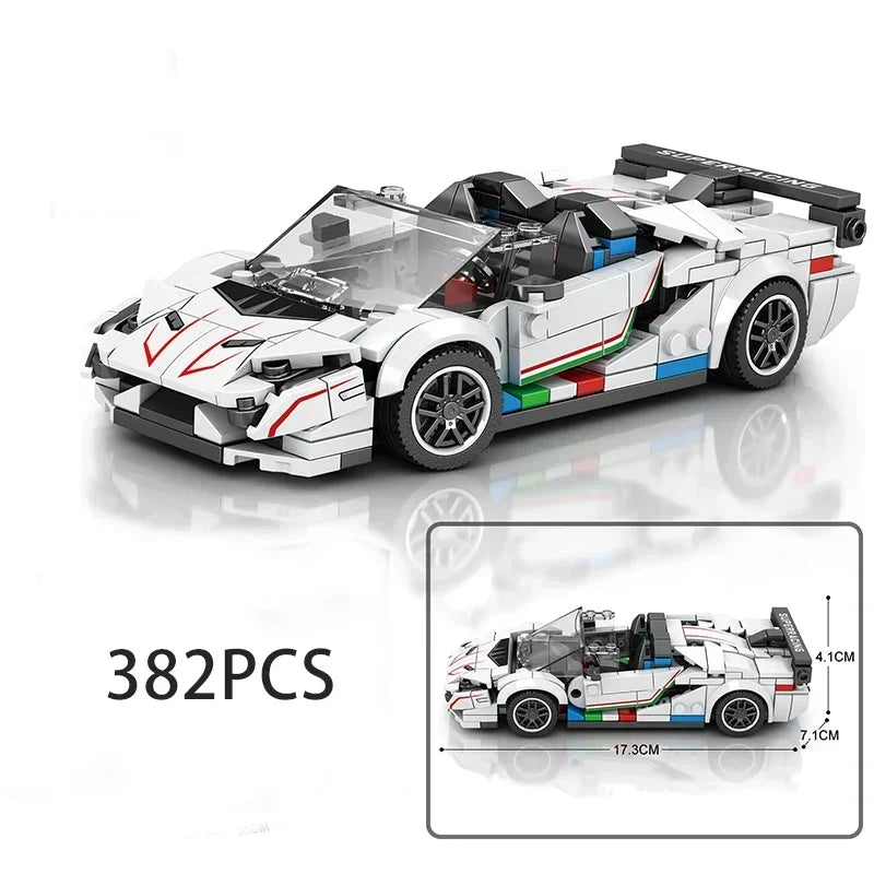 Supercar Model Building Block Kit