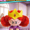 A plush collectible figure of Princess Morducks wearing a yellow crown surrounded by stacks of green money.