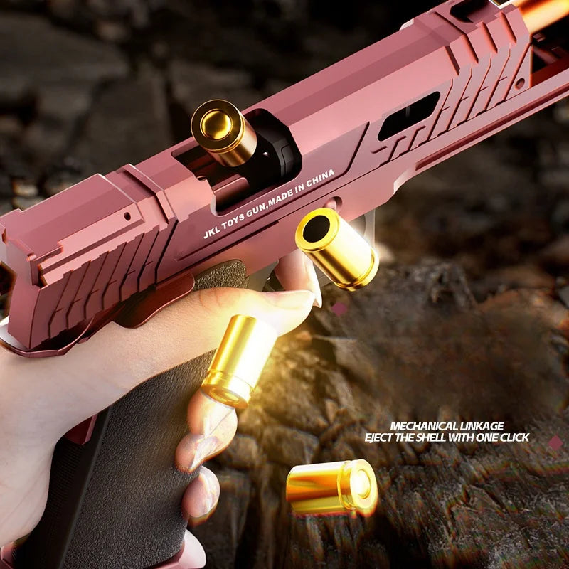 Realistic Shell-Ejecting Blowback Toy Pistol with Soft Bullets