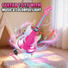Kids Electric Guitar Toy with Microphone and Adjustable Stand