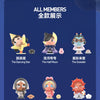 A collection of Crybaby Crying to the Moon series collectible figurines featuring characters like The Dancing Star, The Half 