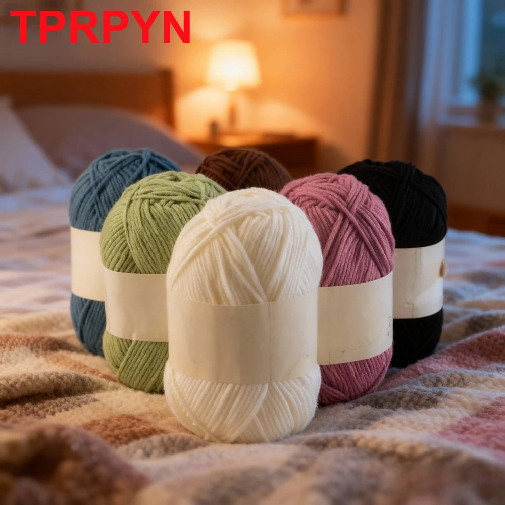 Soft Acrylic Yarn for Knitting & Crochet – 200m Skein