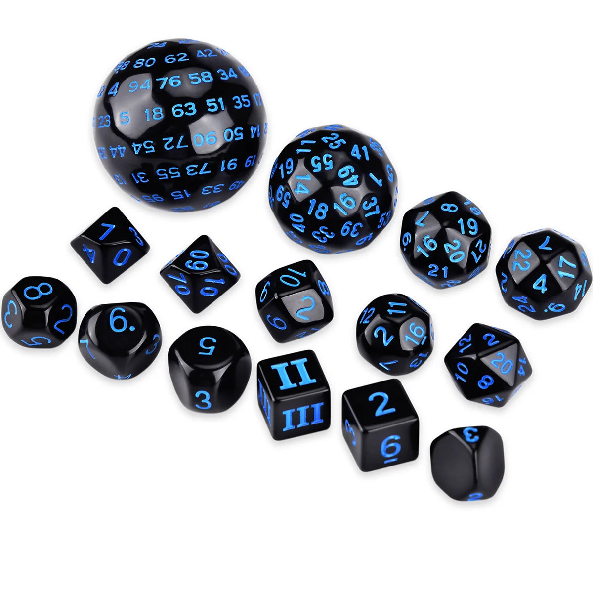 Complete Polyhedral Dice Set for RPG and Tabletop Games