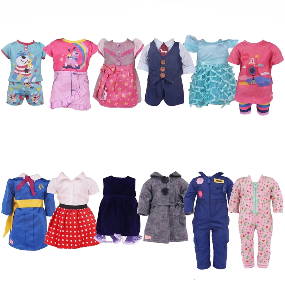 Two-Piece Doll Outfit with Top and Pants for 18-Inch and 43cm Dolls