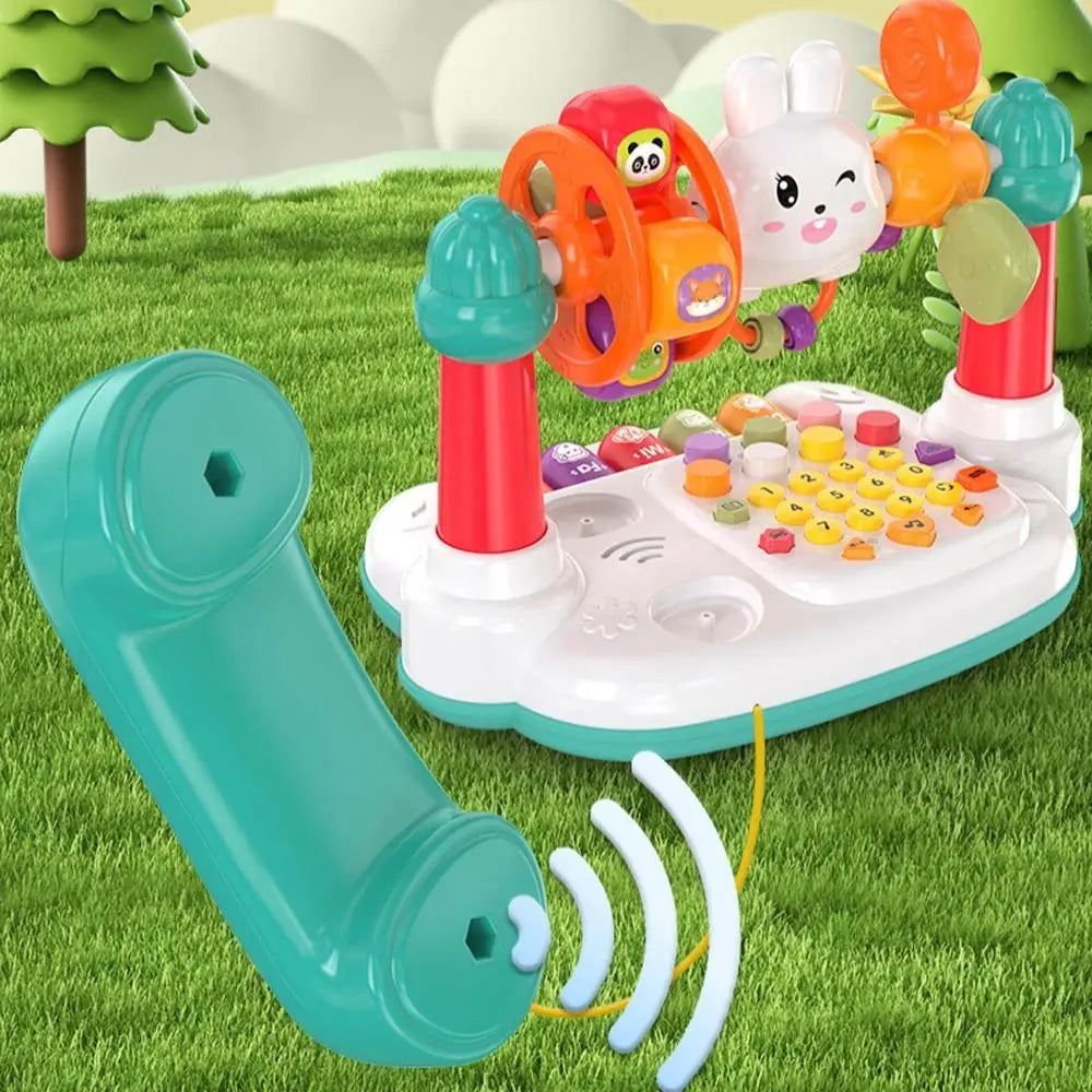 Rotating Rabbit Music Piano Toy with Lights