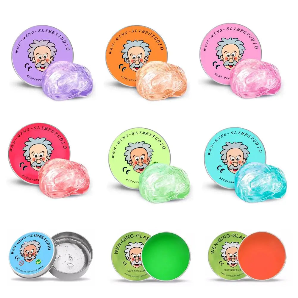 Crystal Clear Sensory Putty with Tin – Stress Relief & Bouncing Toy