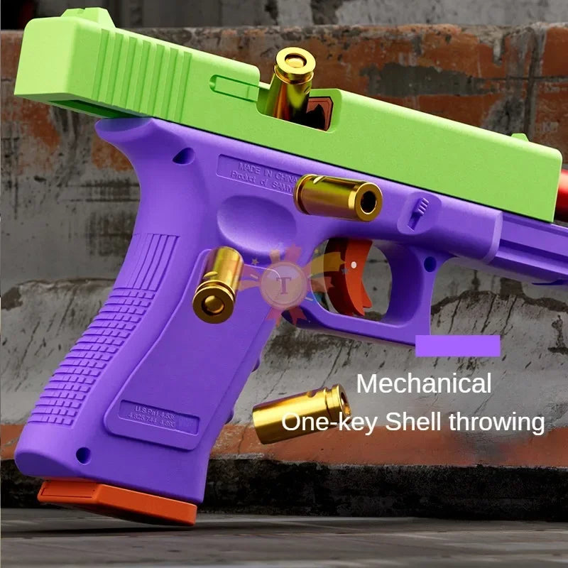 Soft Bullet Pistol with Blowback Action and Shell Ejection