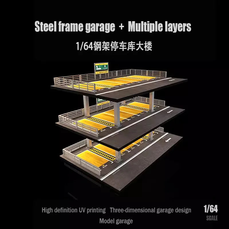 1:64 Scale Garage Diorama Model Kit with Working Lights