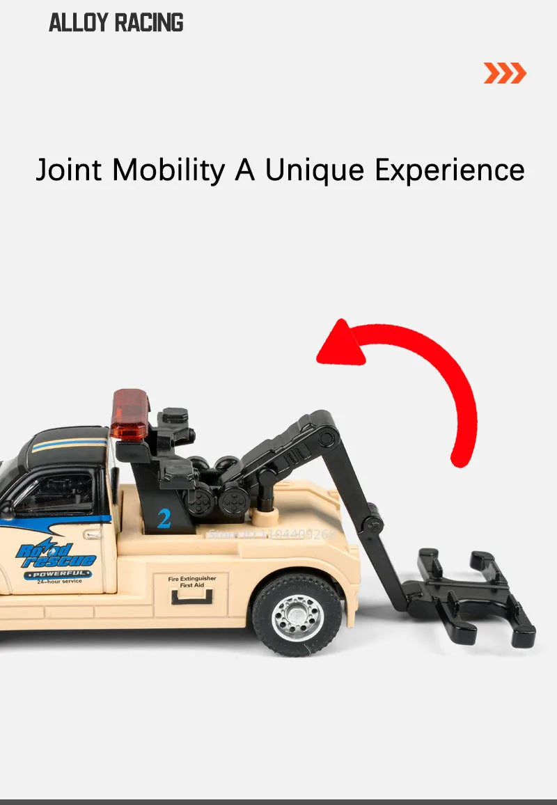 Diecast Metal Container Truck with Trailer – Pull-Back Action