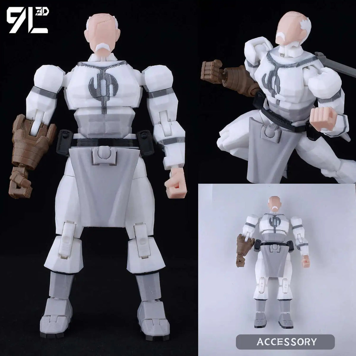 A fully articulated 14cm action figure of Yuji Itadori from Jujutsu Kaisen in white and black attire.