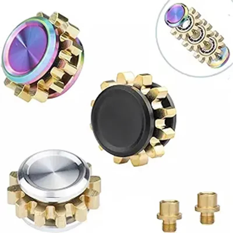 Mini Metal Gear Fidget Spinner for Stress Relief and Focus