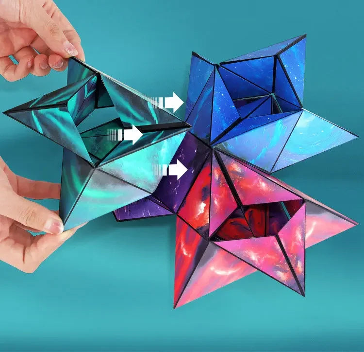 Magnetic Fidget Cube - Transformable 3D Puzzle Stress Reliever