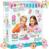 A box of a DIY Balloon Inflator craft kit for kids featuring a pump, stickers, and decorations.