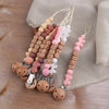 Personalized Baby Pacifier Clip with Silicone Beads