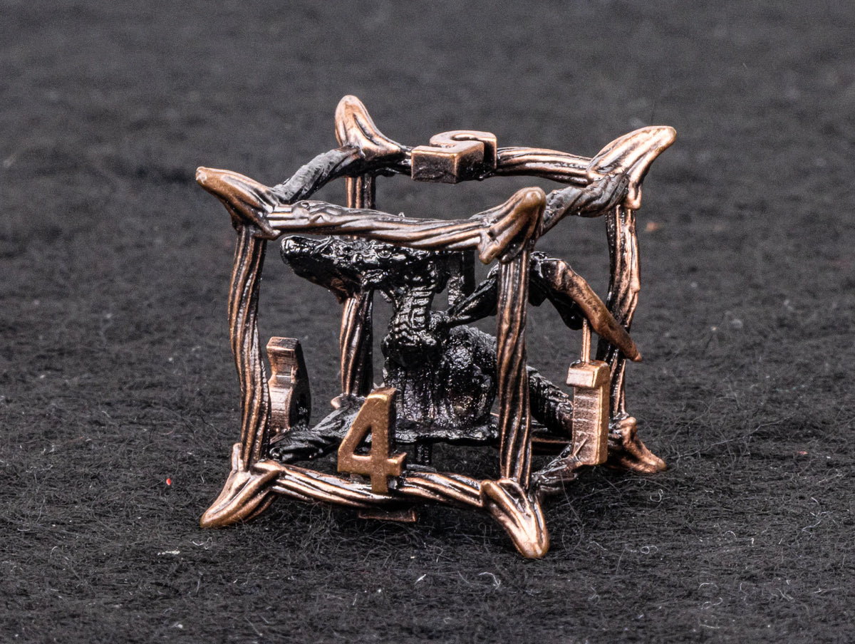 Hollow Metal Polyhedral Dragon Dice Set