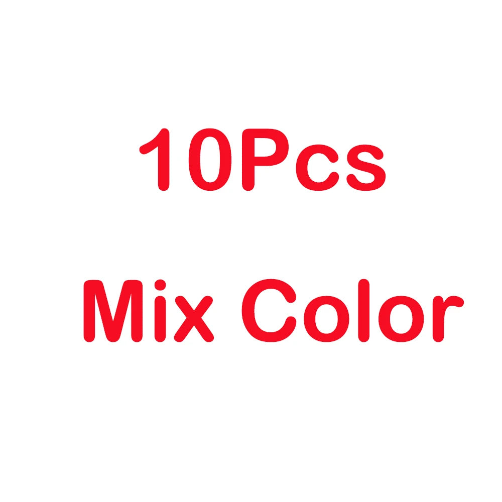 Ten pieces of customizable beadable ballpoint pens in mixed colors.