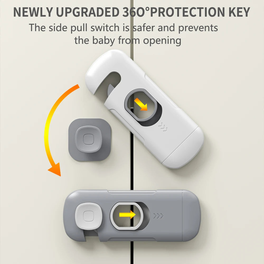 Child Safety Cabinet Locks with Strong Adhesive for Drawers, Fridges, and More