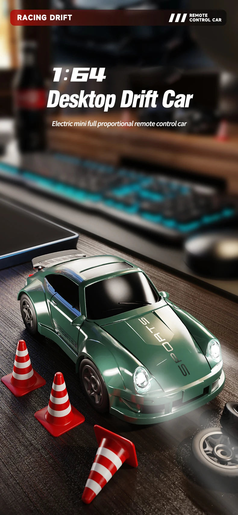 Mini RC Drift Car – 2.4GHz 4WD Remote Control Racing Car for Kids