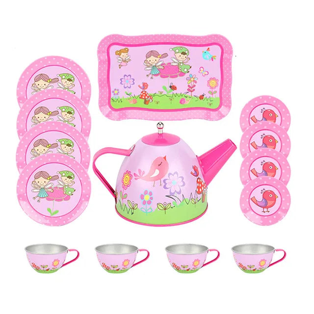 Kids Pretend Play Tea Set with Accessories