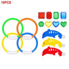A set of 15 colorful diving toys including rings, gems, and fish shapes for swimming pool games