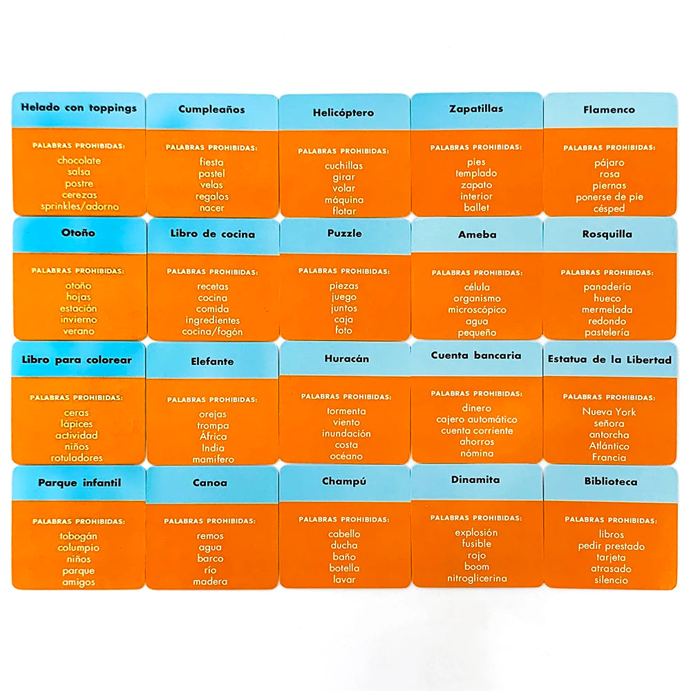 Name That Word! – 50-Card Spanish Mini Game Set
