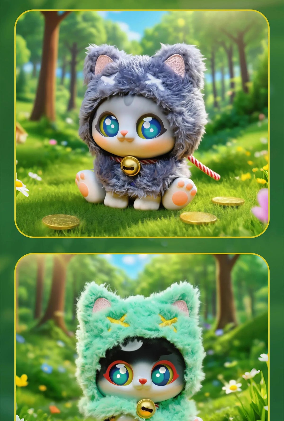 PICOCO Lucky Cloak Cat Series Plush Blind Box Keychain