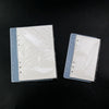A stack of clear silicone mold covers for an epoxy resin notebook, showing different sizes.