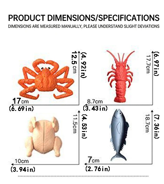 3D DIY Food Play Kit with Lobster, Crab, Fish & More