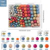 Silicone Beads Variety Pack for Jewelry Making – 120 Pieces