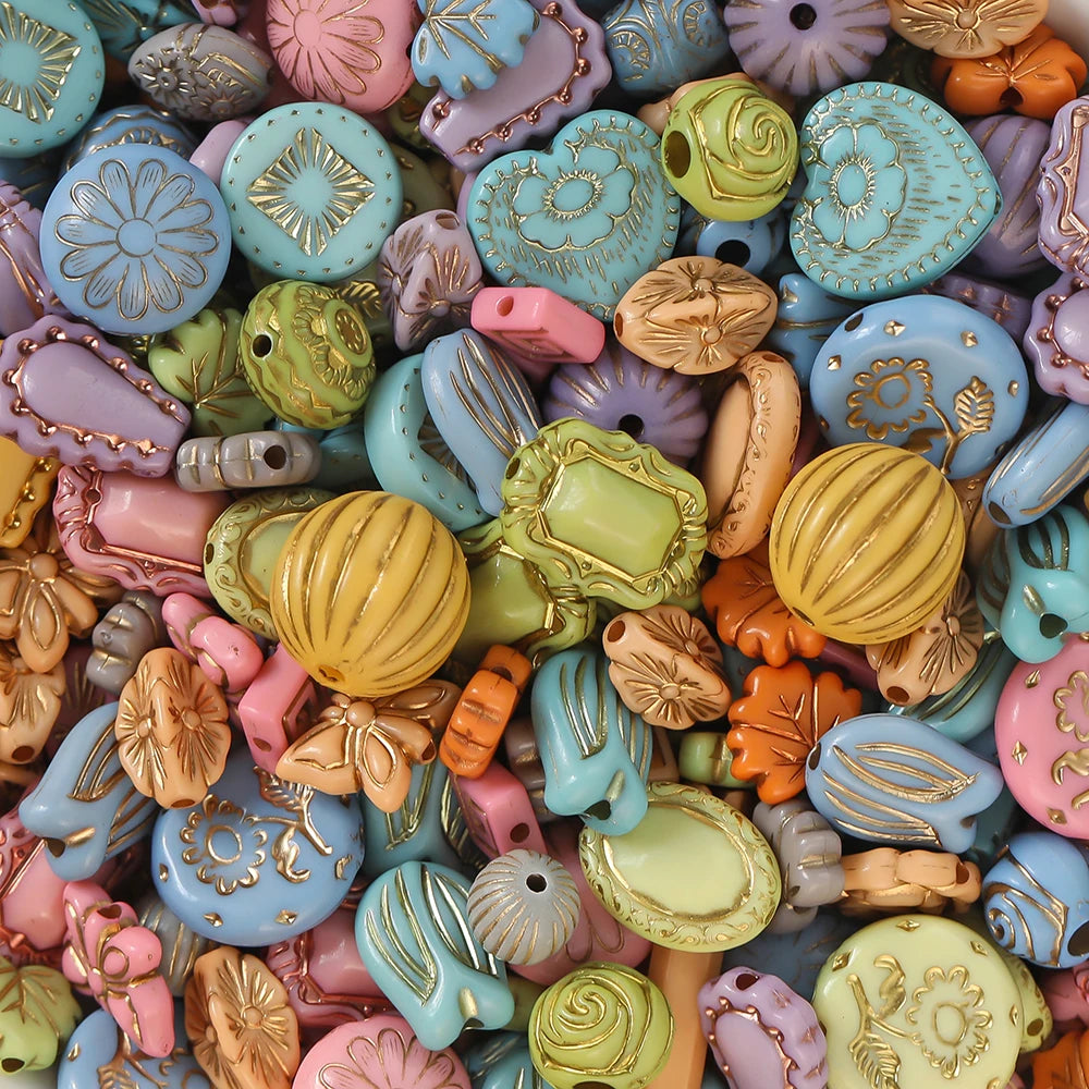 Mixed Classical Acrylic Spacer Beads for DIY Jewelry Making