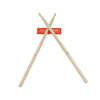 Pair of professional maple wood drumsticks with rubber grips, showing the sticks crossed.