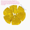 A yellow, translucent honey cheese mochi squishy fidget toy shown from above.