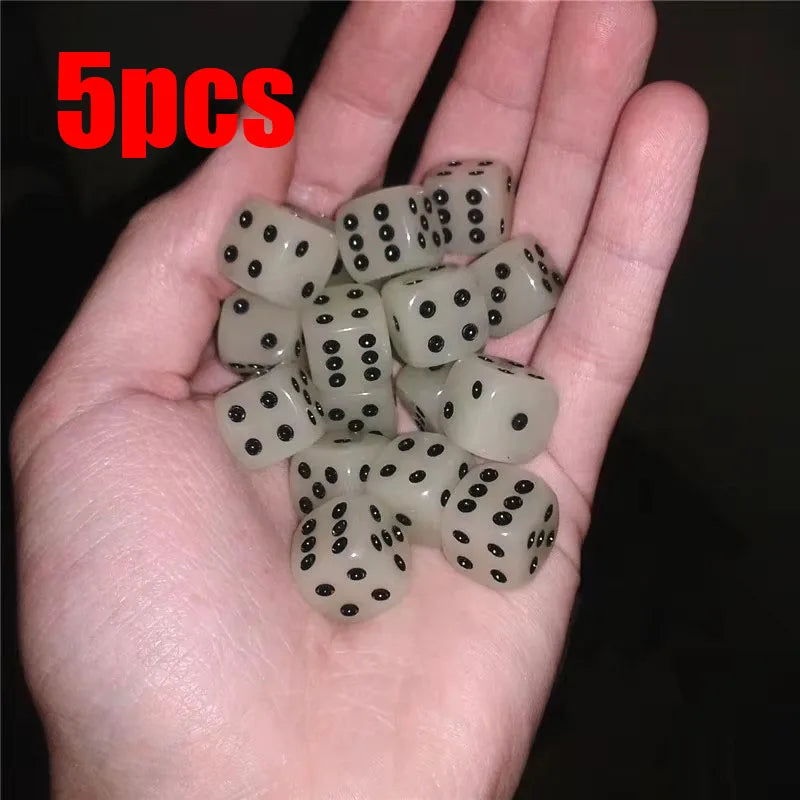 Glow-in-the-Dark Acrylic Dice Set for Games and Parties