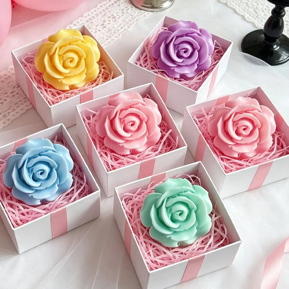 3D Rose Flower Silicone Mold Set for Candle, Soap & Resin Crafts