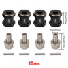 Set of brass hex extenders and rods for 1/10 RC crawlers with various sizes