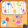 A set of stretchy sticky climbing toys including a blue spider web and a pink pumpkin face.