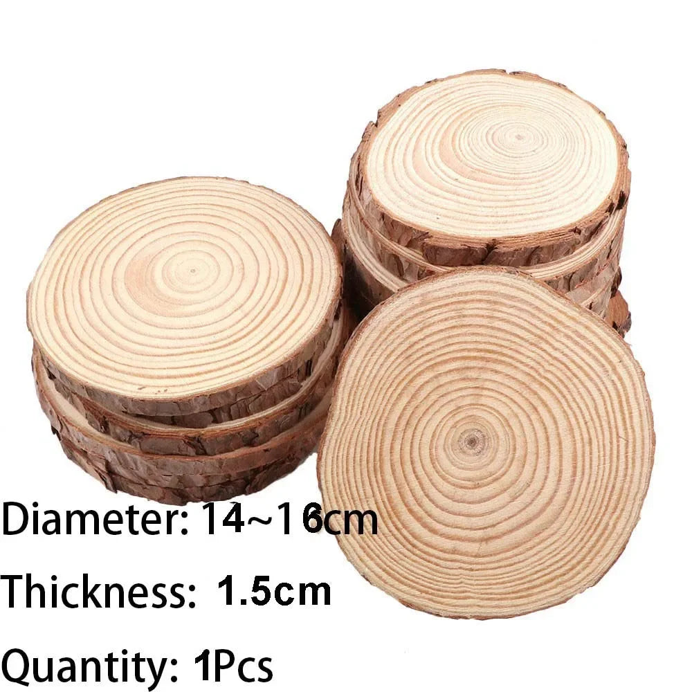 Natural Pine Wood Slices for DIY Crafts and Decor