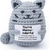 Handmade Crochet Hedgehog Doll with Positivity Card