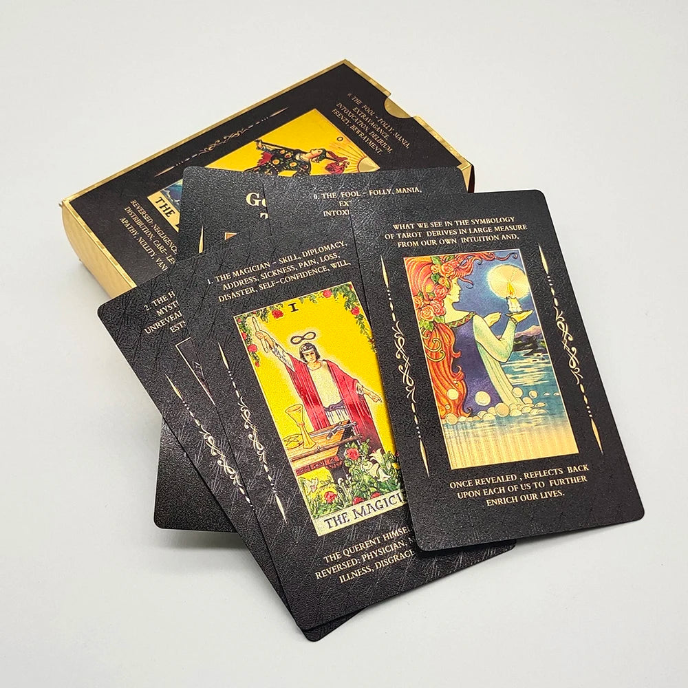 Gold Foil Rider Waite Tarot Deck