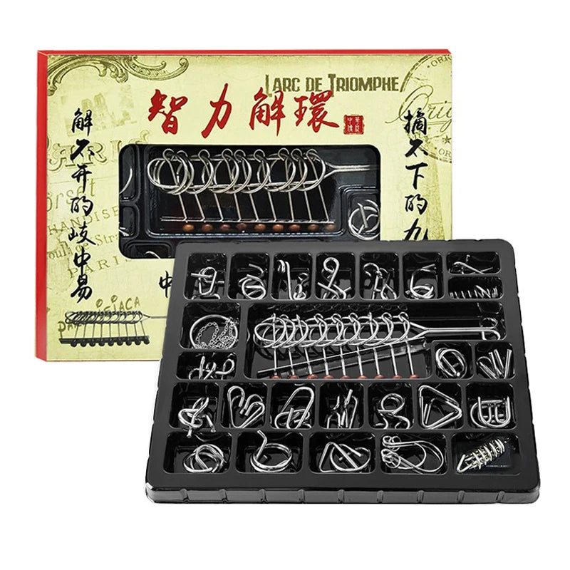 Metal Wire Puzzle Brain Teaser – Disentanglement IQ Game for All Ages