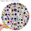 A collection of 50 stickers featuring outer space astronauts and space-themed characters.