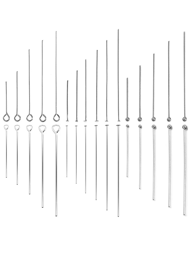 Stainless Steel Flat Head Pins for Jewelry Making (100-Pack)
