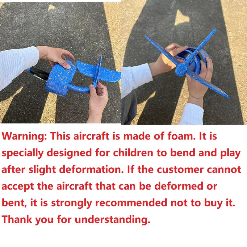Large 50cm Foam Glider Airplane – Hand-Launch Flying Toy
