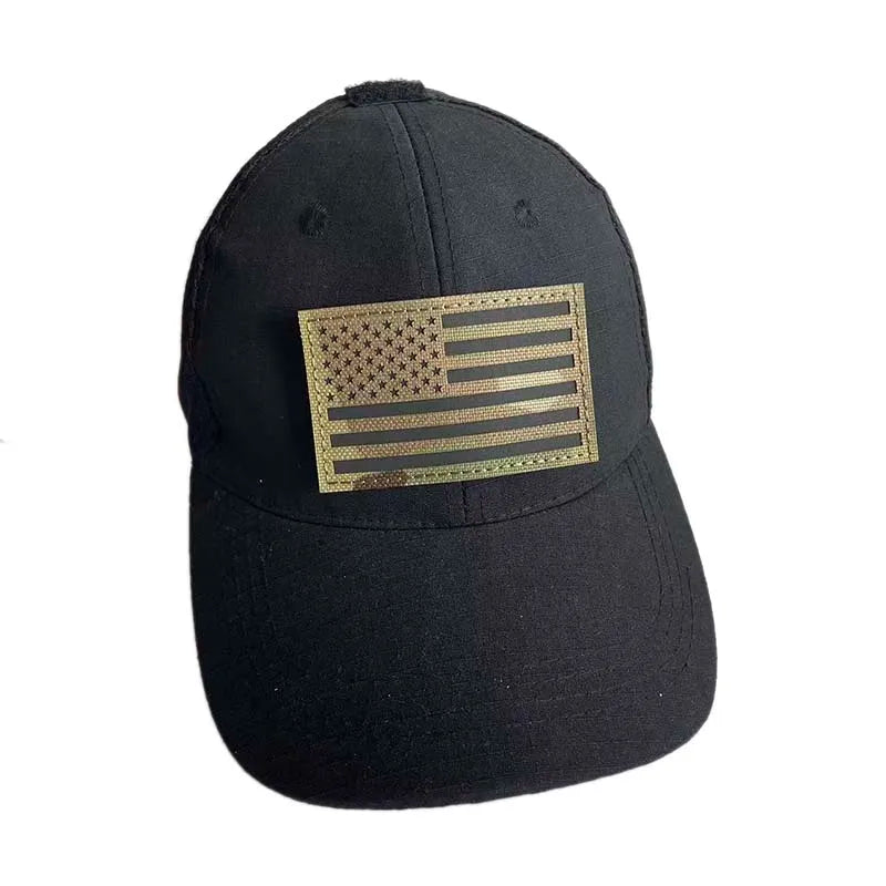 Reflective American Flag Tactical Patch with Glow-in-the-Dark Detail