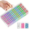 64-Slot Diamond Painting Storage Box with Clear Snap-Lid Containers