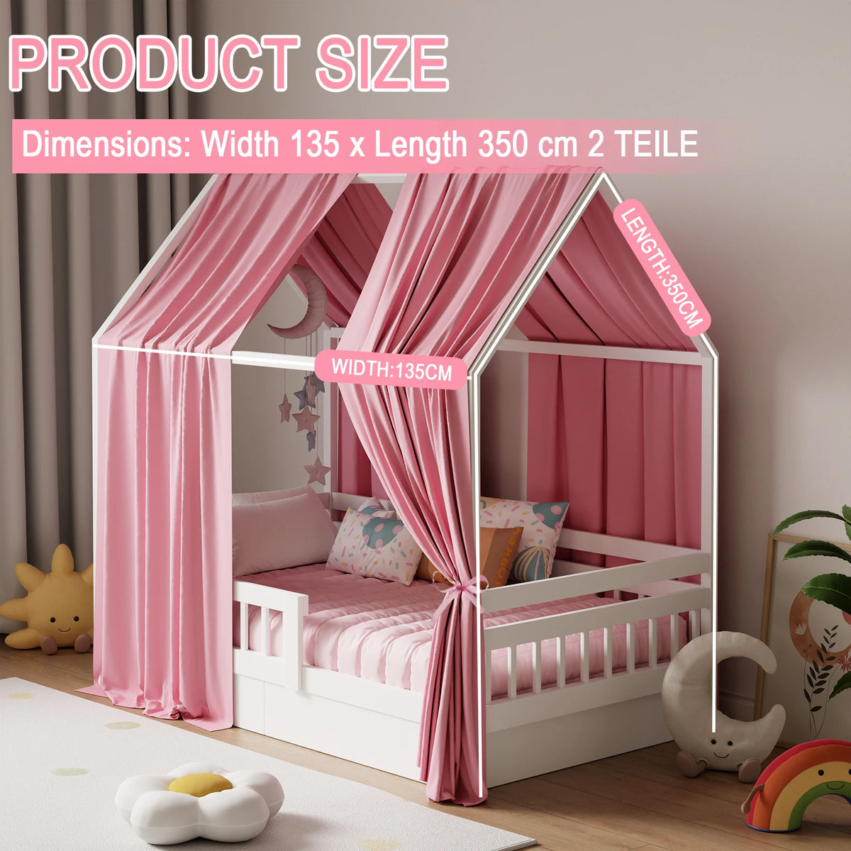 Soft Muslin Bunk Bed Canopy for Kids' Bedroom Decor