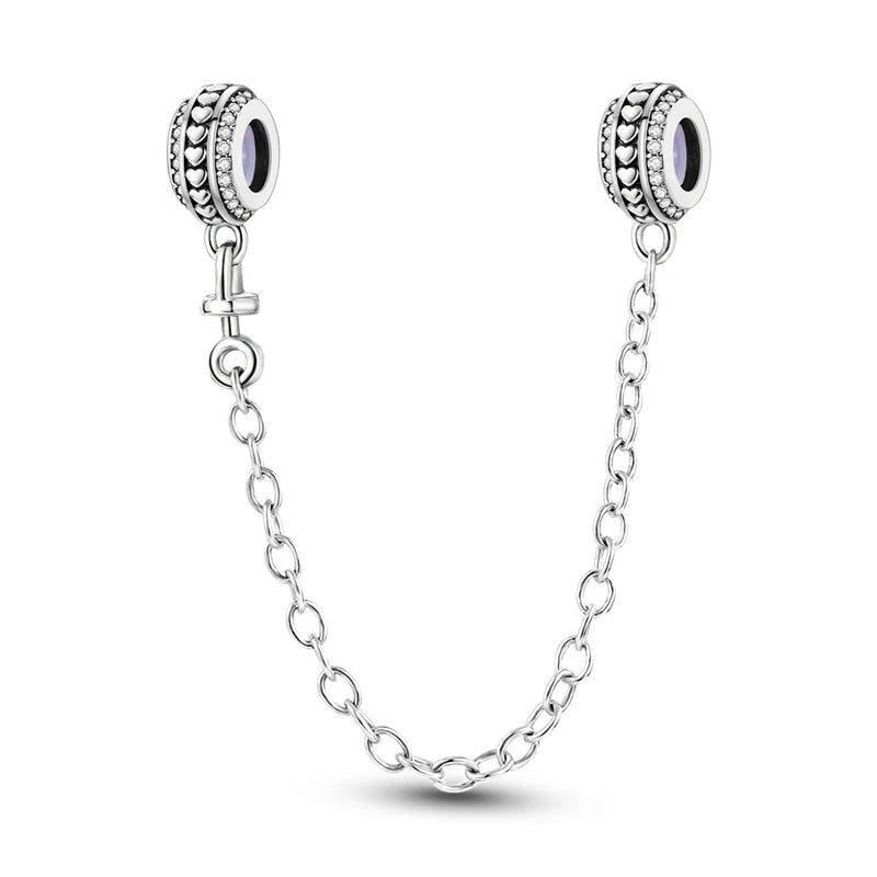 Sterling silver charm beads on a delicate chain for DIY bracelet making