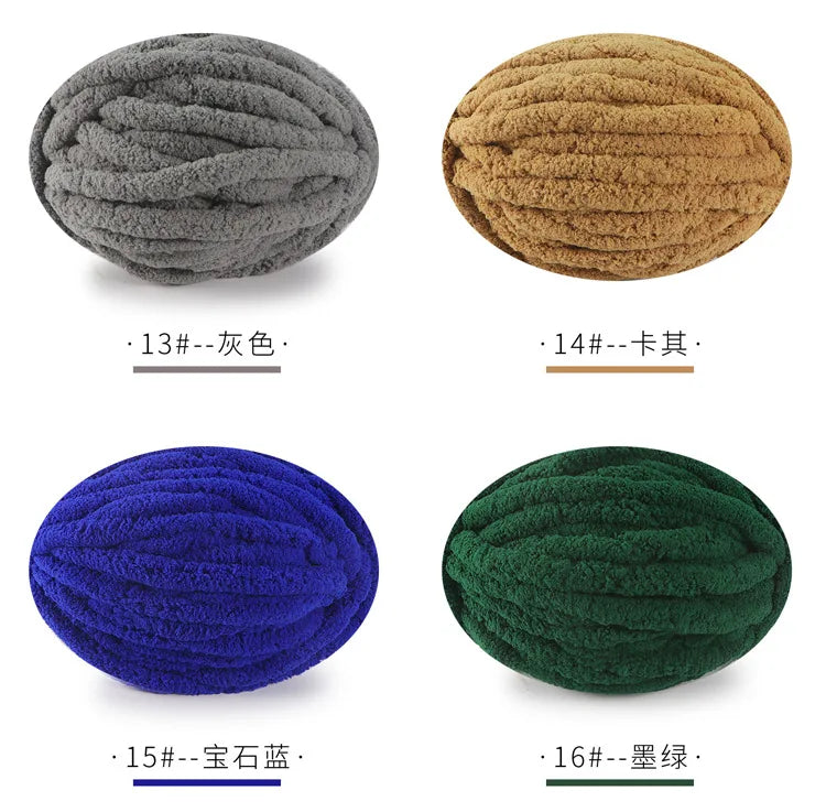 Chunky Chenille Yarn for Knitting and Crochet