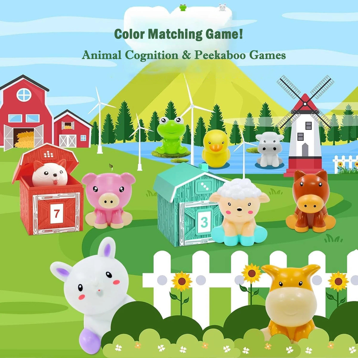 Farm Animal Matching House Montessori Toy for Toddlers